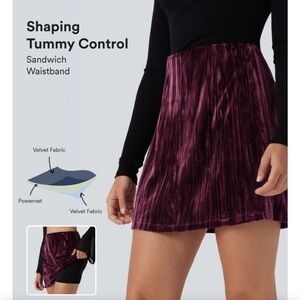 HALARA NWOT SIZE L Velvet Skirt with Shaping Tummy Control & built ins